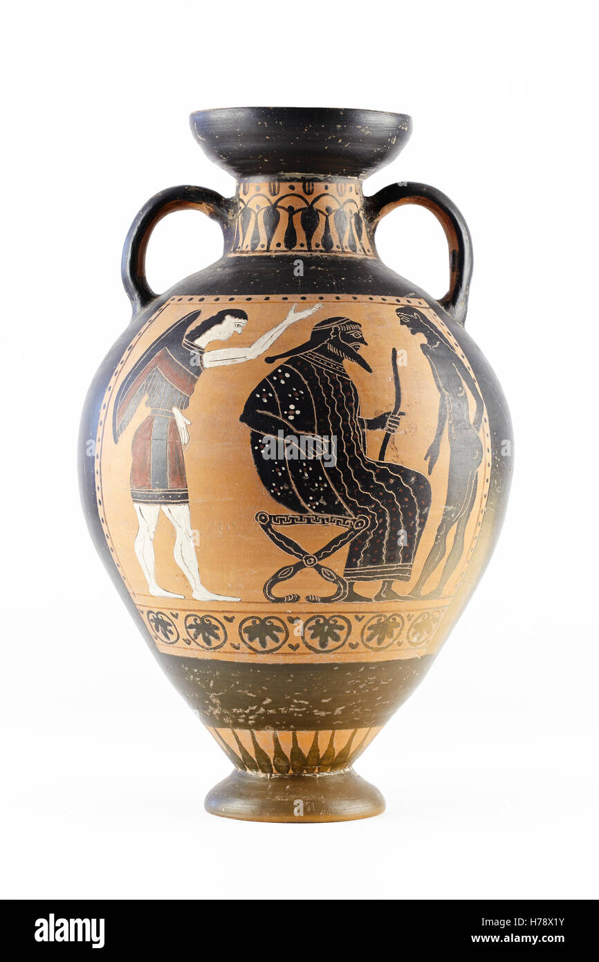Clay pitcher. Attica. Greece. Stock Photo
