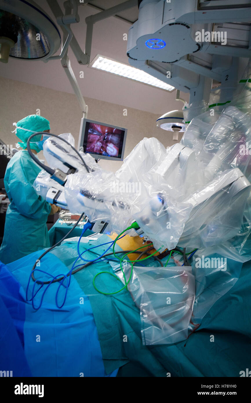 ROBOT-ASSISTED SURGERY Stock Photo