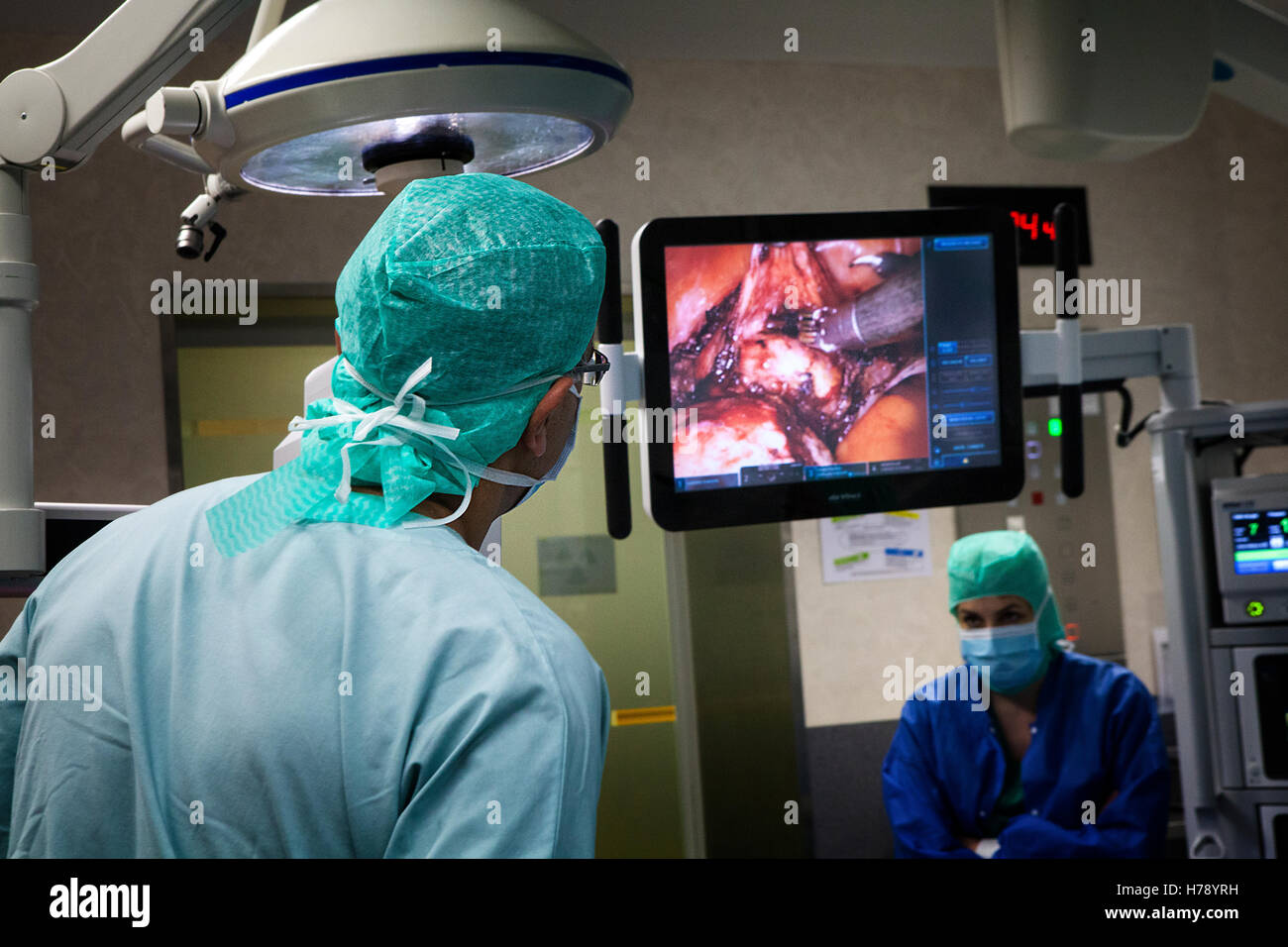 ROBOT-ASSISTED SURGERY Stock Photo