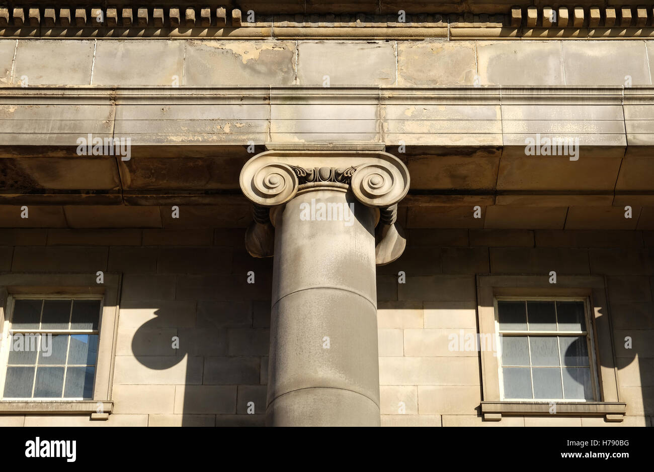 Architectural detail of the former Curzon Street Station, Birmingham, UK Stock Photo