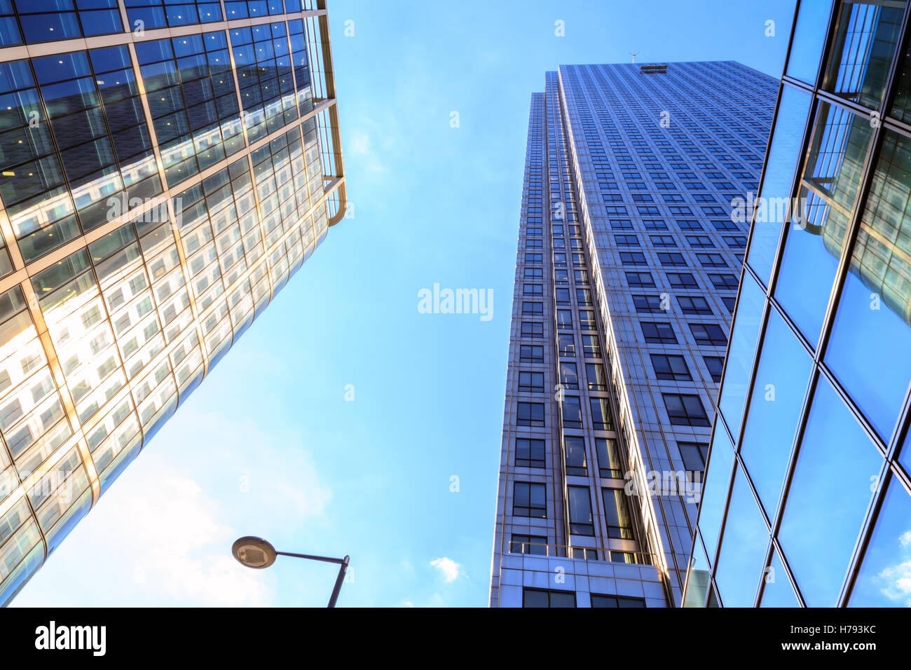 Office buildings in Canary Wharf, financial district of London Stock ...