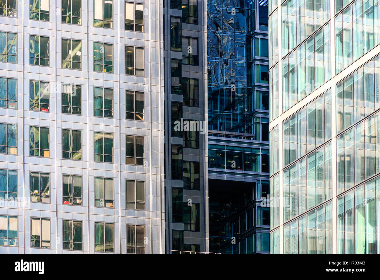 Office buildings in Canary Wharf, financial district of London Stock ...