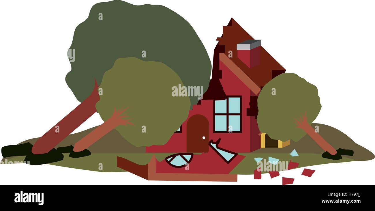 Disaster Vector Design Background earthquake emergency natural disaster design over white background ...