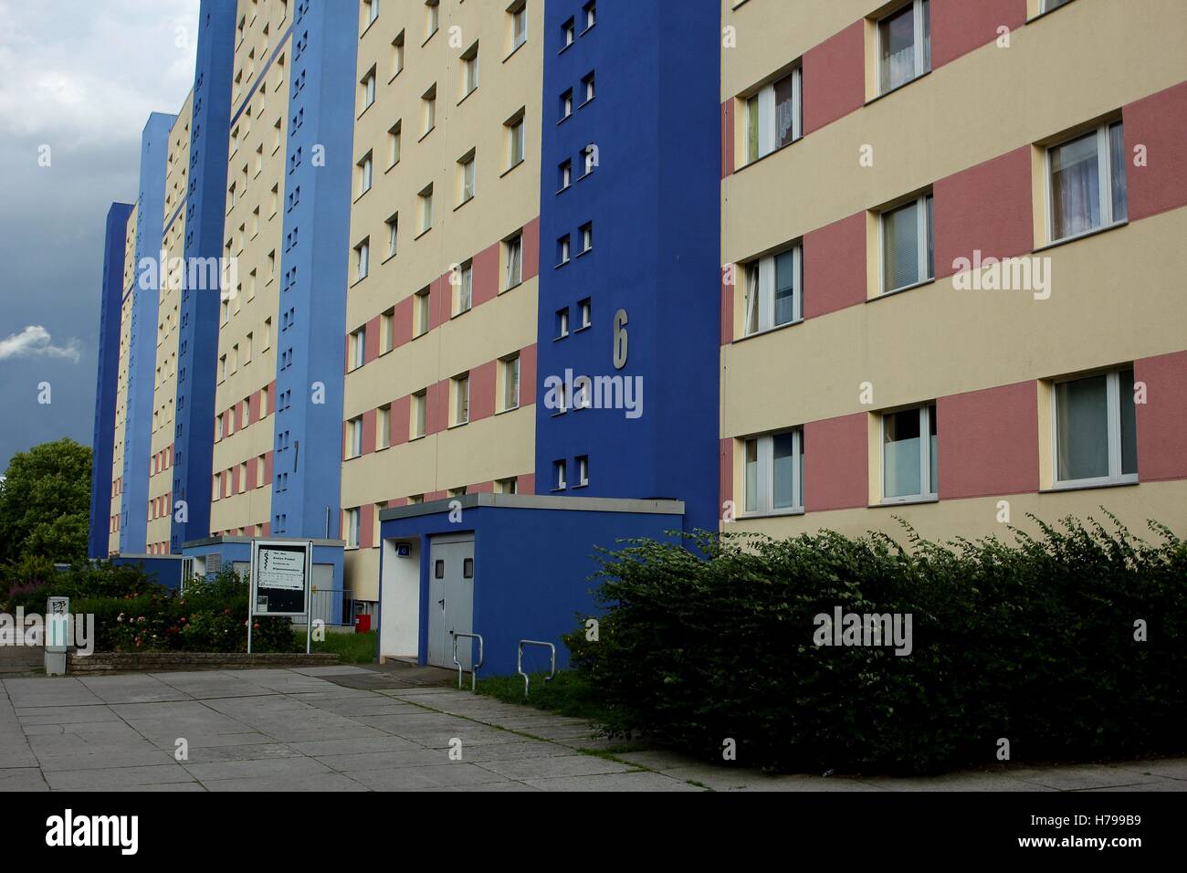 Living block in Magdeburg. Stock Photo