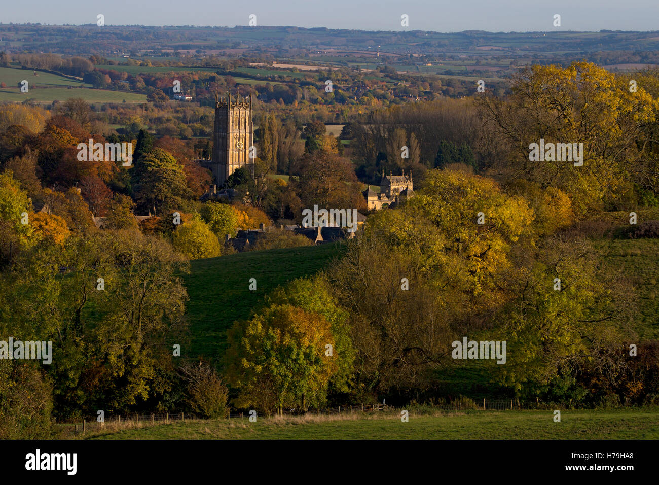 Chipping Campden in Autumn Colour,Cotswolds,Gloucestershire,England Stock Photo
