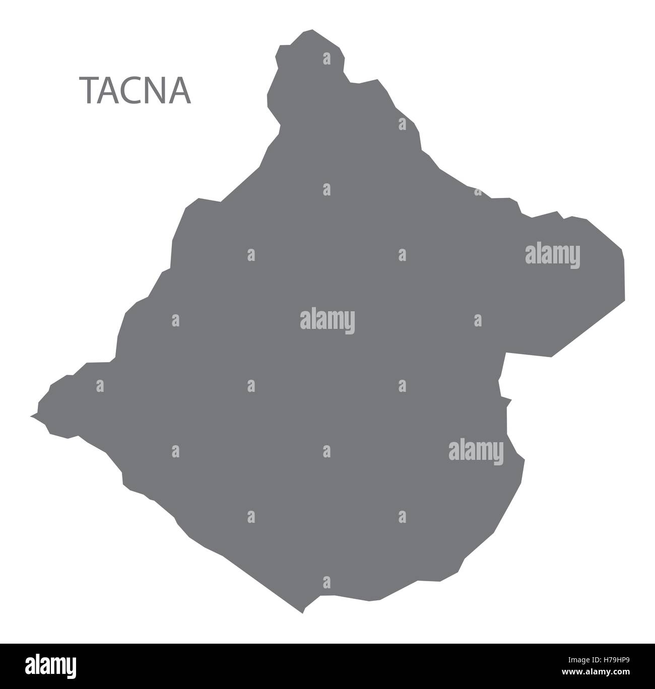 Tacna Peru Map grey Stock Vector