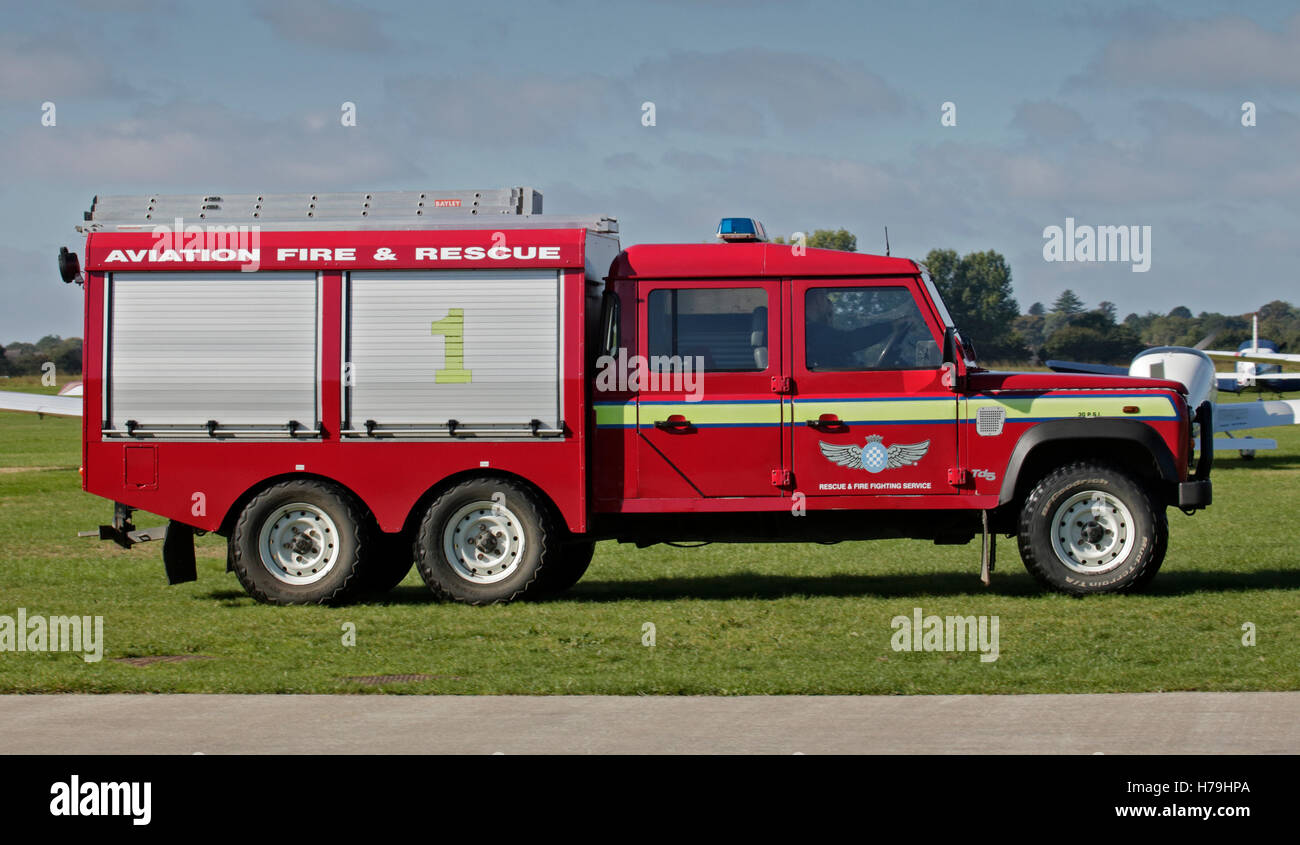 Aviation Fire and Rescue Vehicle at Goodwood Aerodrome, West Sussex, England Stock Photo Alamy