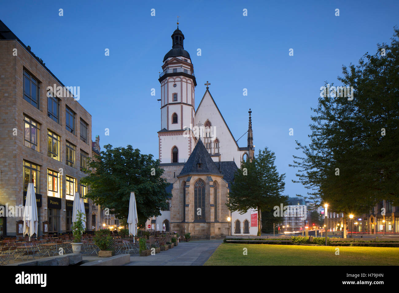 St Thomas Church (Thomaskirche), Leipzig, Saxony, Germany Stock Photo