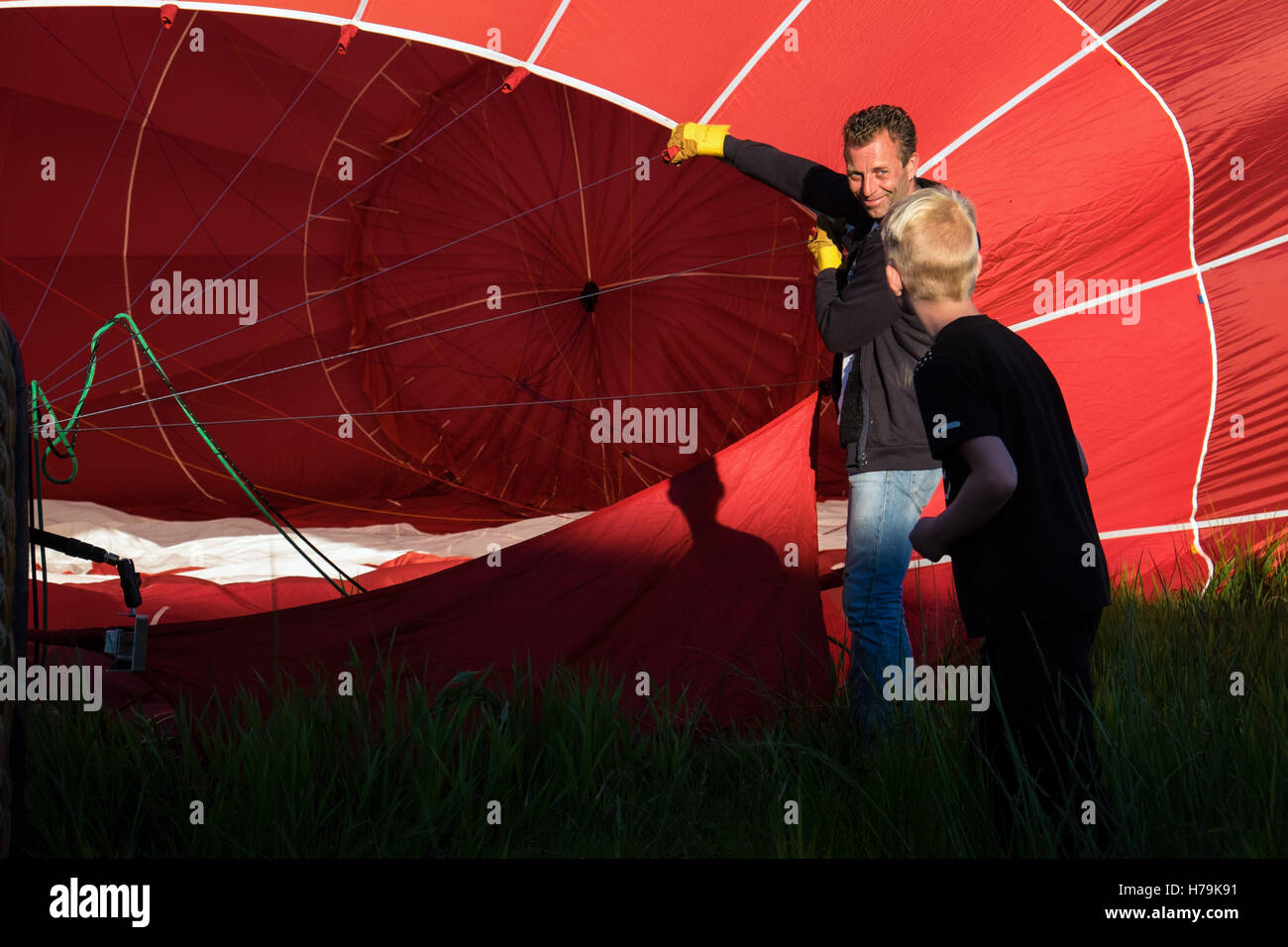 Air Ballooning, the Netherlands Stock Photo