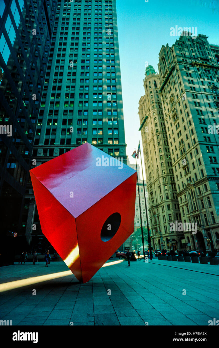 Sculpture in memory of Harry B. Helmsley in New York City, USA. Stock Photo