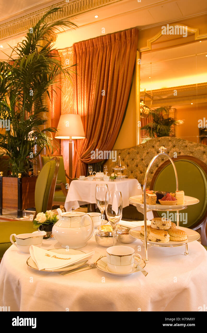 Afternoon tea at the Dorchester hotel, Mayfair, London, UK Stock Photo