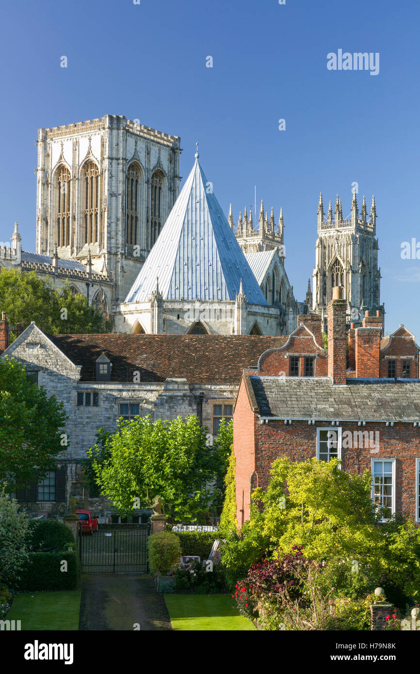 York Minster and Grays Court Hotel October 2016, North Yorkshire, UK. Stock Photo