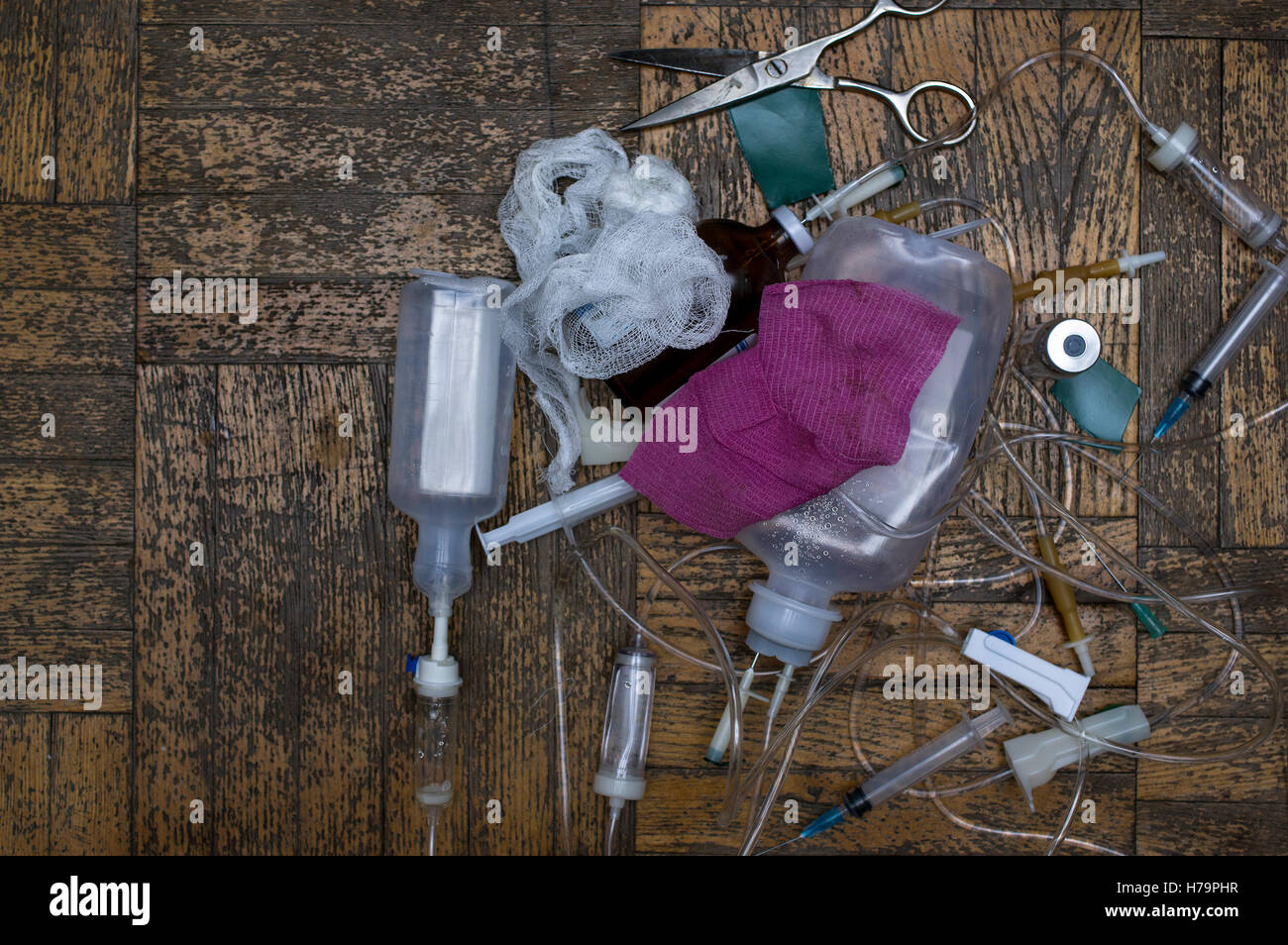 Used medical supplies Stock Photo Alamy