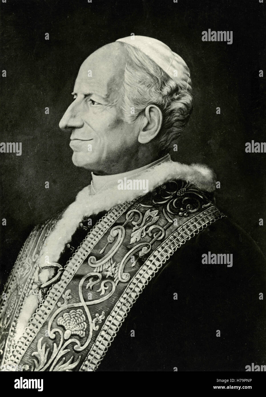 Portrait of Pecci Pope Leo XIII Stock Photo