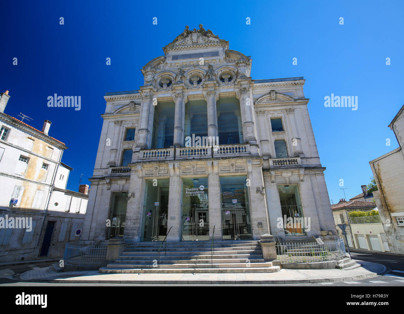 Theater building of Angouleme, capital of the Charente department in France. Stock Photo