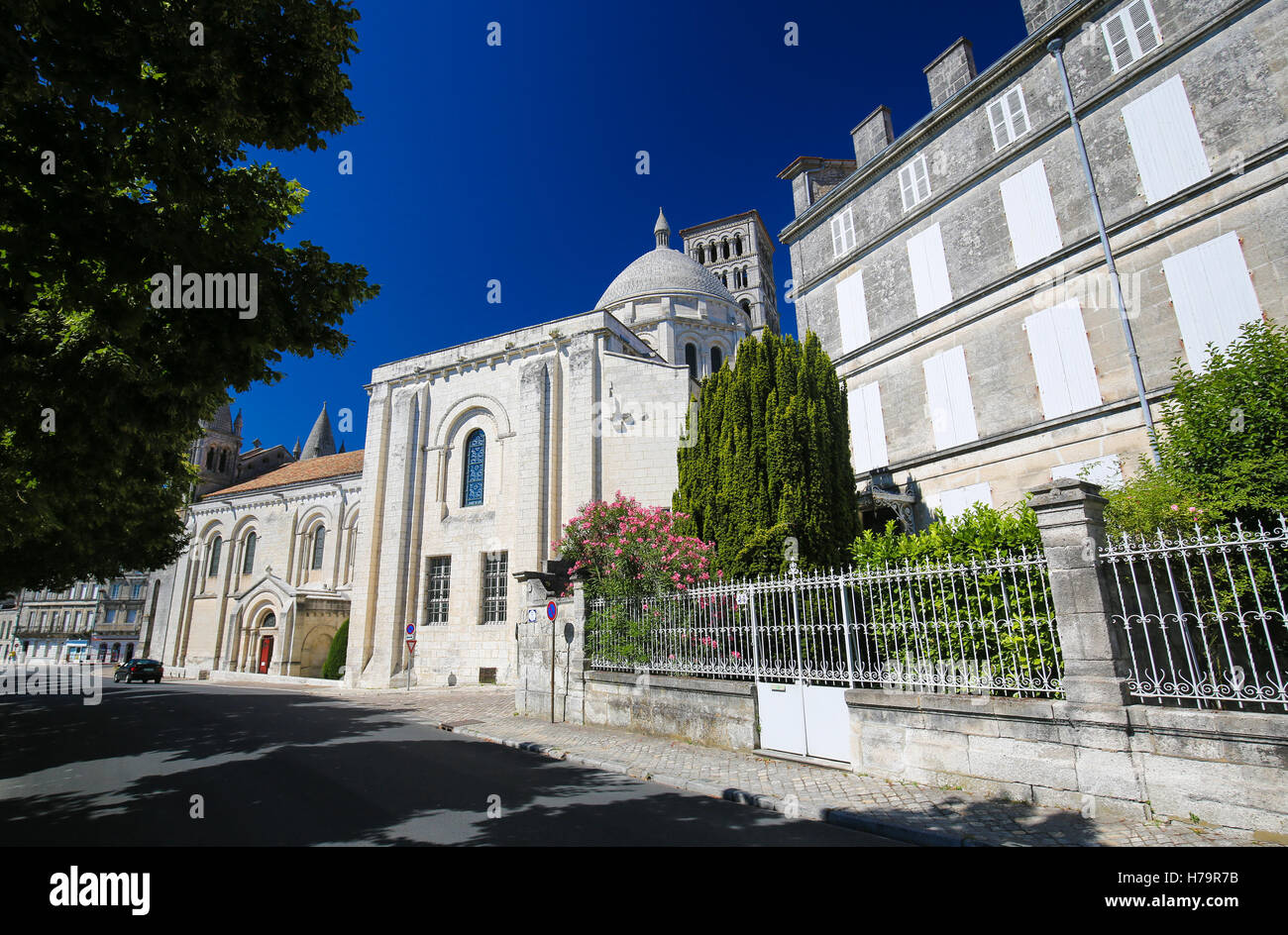 Romanesque Cathedral of Angouleme, capital of the Charente department in France. Stock Photo
