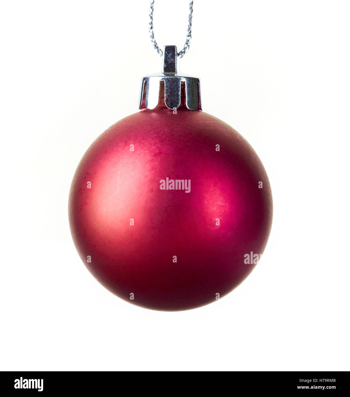 Red christmas ball isolated on white background Stock Photo - Alamy