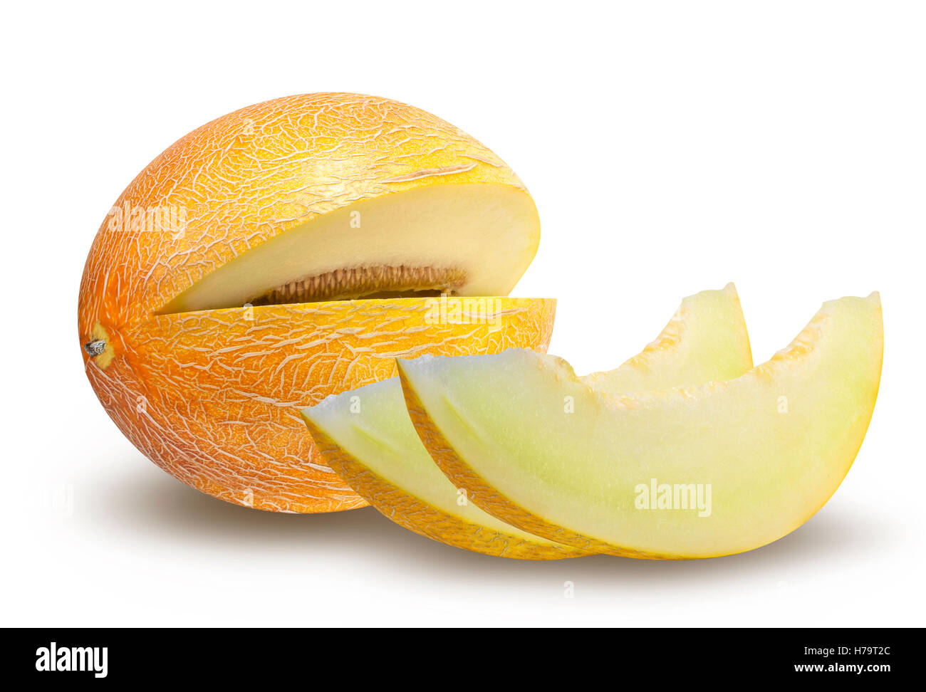 Sliced melon isolated on hi-res stock photography and images - Alamy