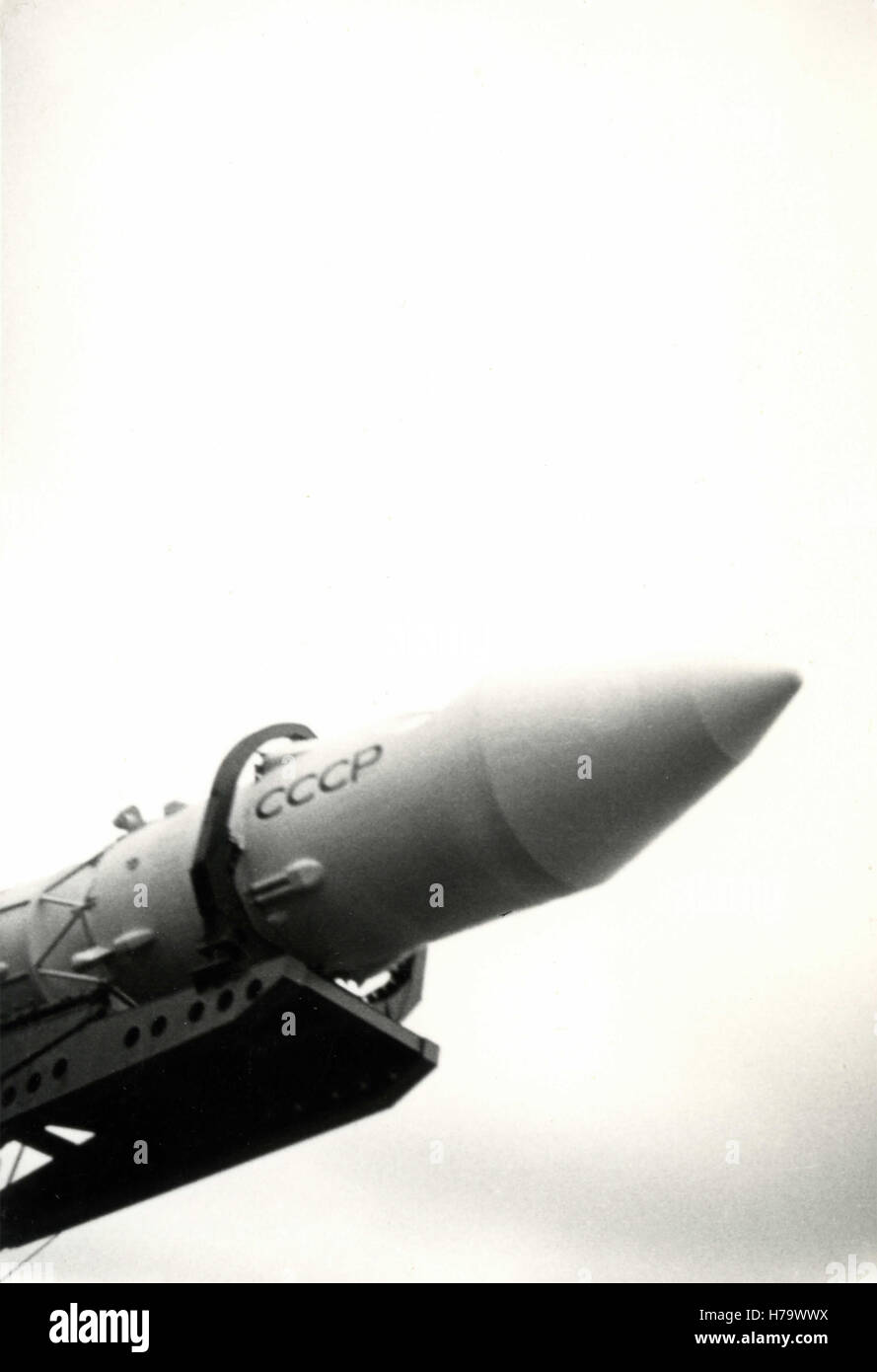 The tip of the Boctok rocket, USSR Stock Photo