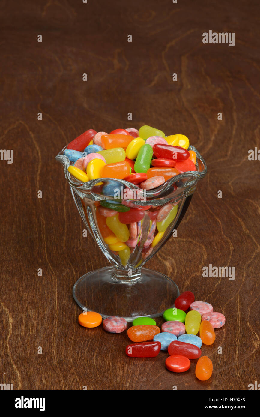 assorted candies in glass bowl Stock Photo Alamy