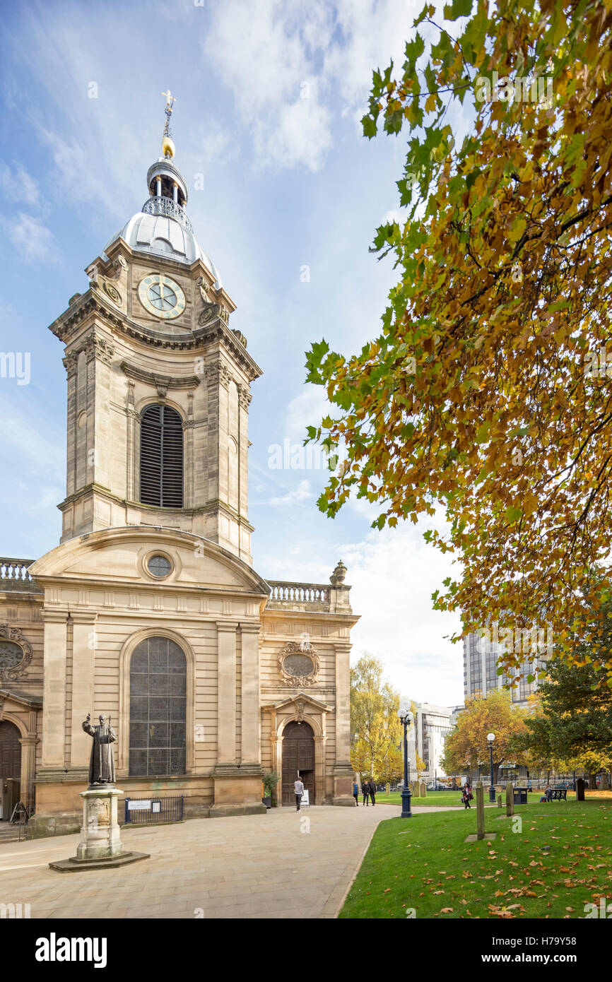 Autumn at St Philip's Cathedral, Birmingham, England, UK Stock Photo