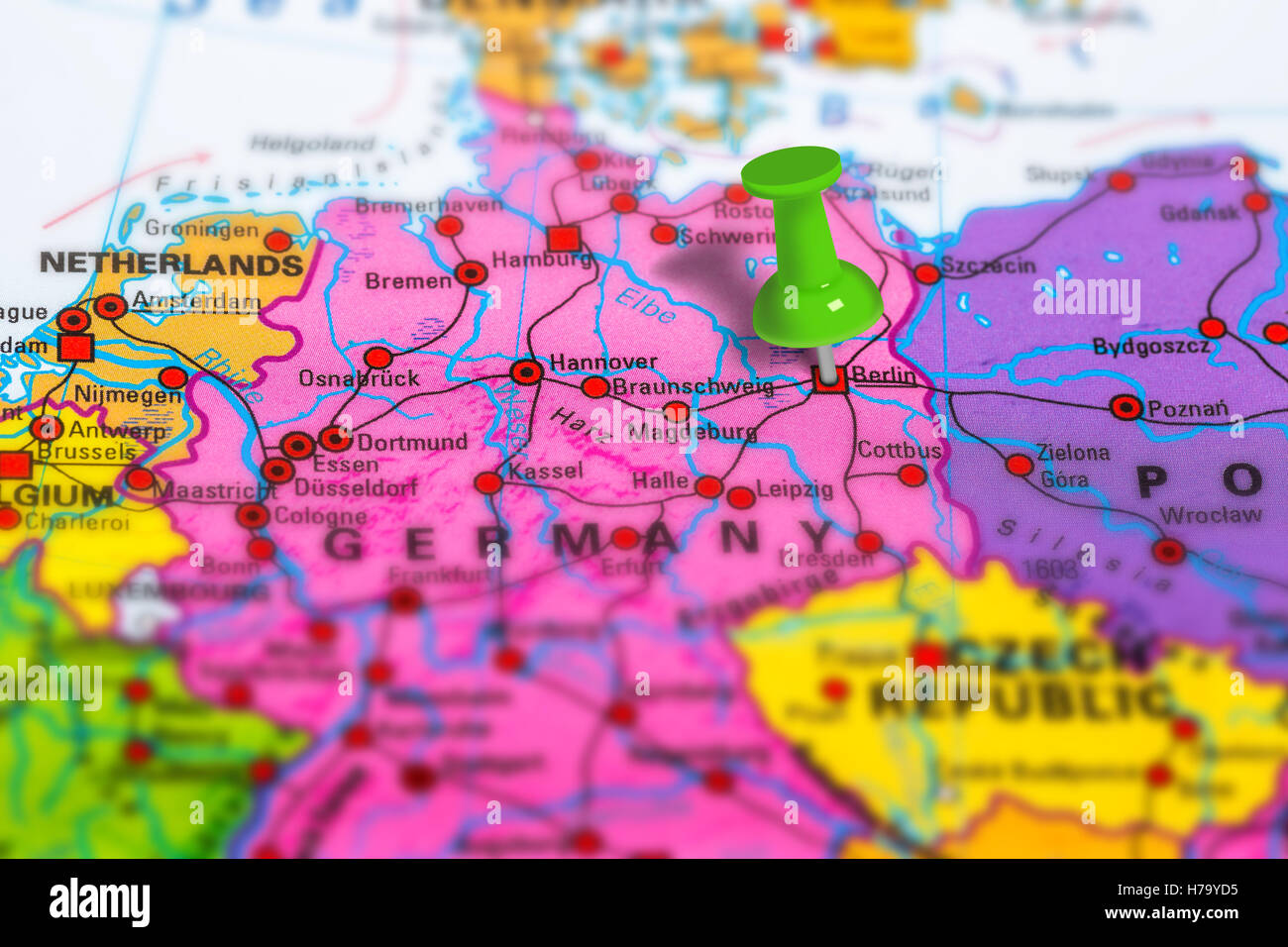 Berlin Germany map Stock Photo Alamy