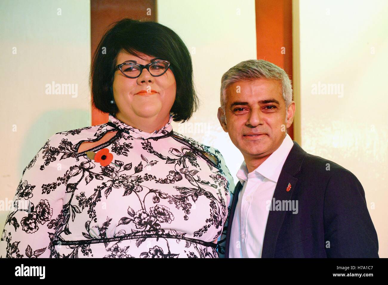 The Mayor of London Sadiq Khan, with Amy Lame, who has been appointed as his first Night Czar, at the 100 Club, London. Stock Photo