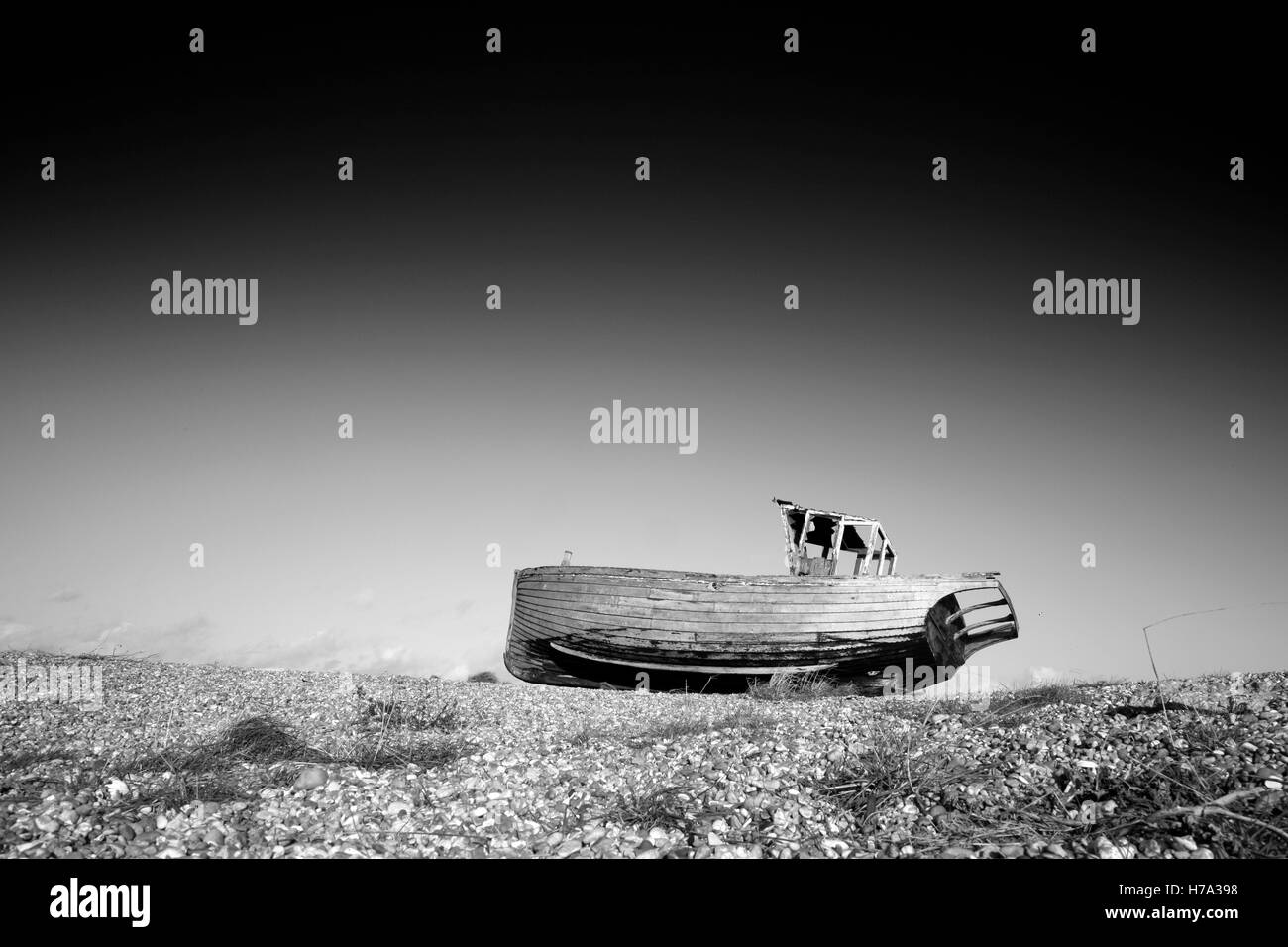 Shingle Beach England Black And White Stock Photos & Images - Alamy