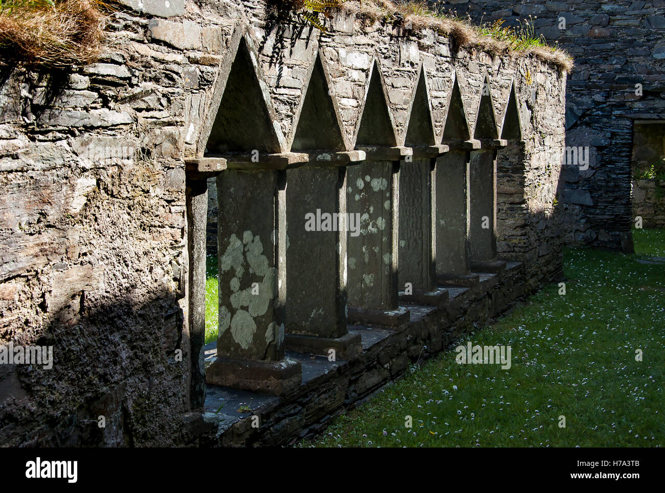The Cloisters at Oronsay Priory Stock Photo