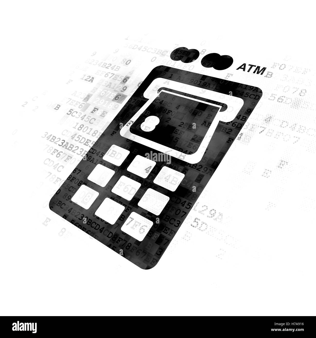 Money concept: ATM Machine on Digital background Stock Photo - Alamy