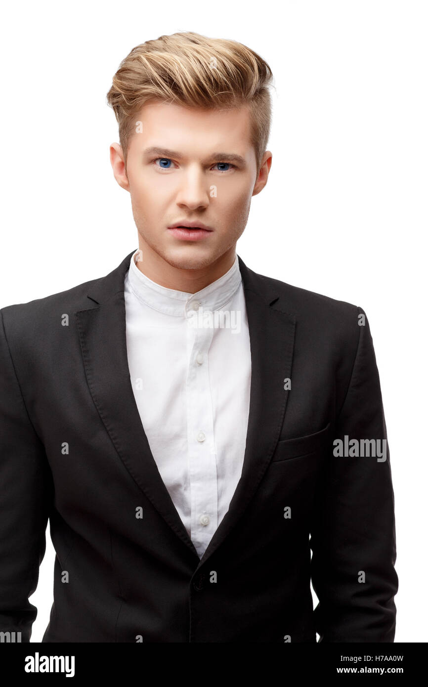 Portrait of a young handsome business man Stock Photo - Alamy
