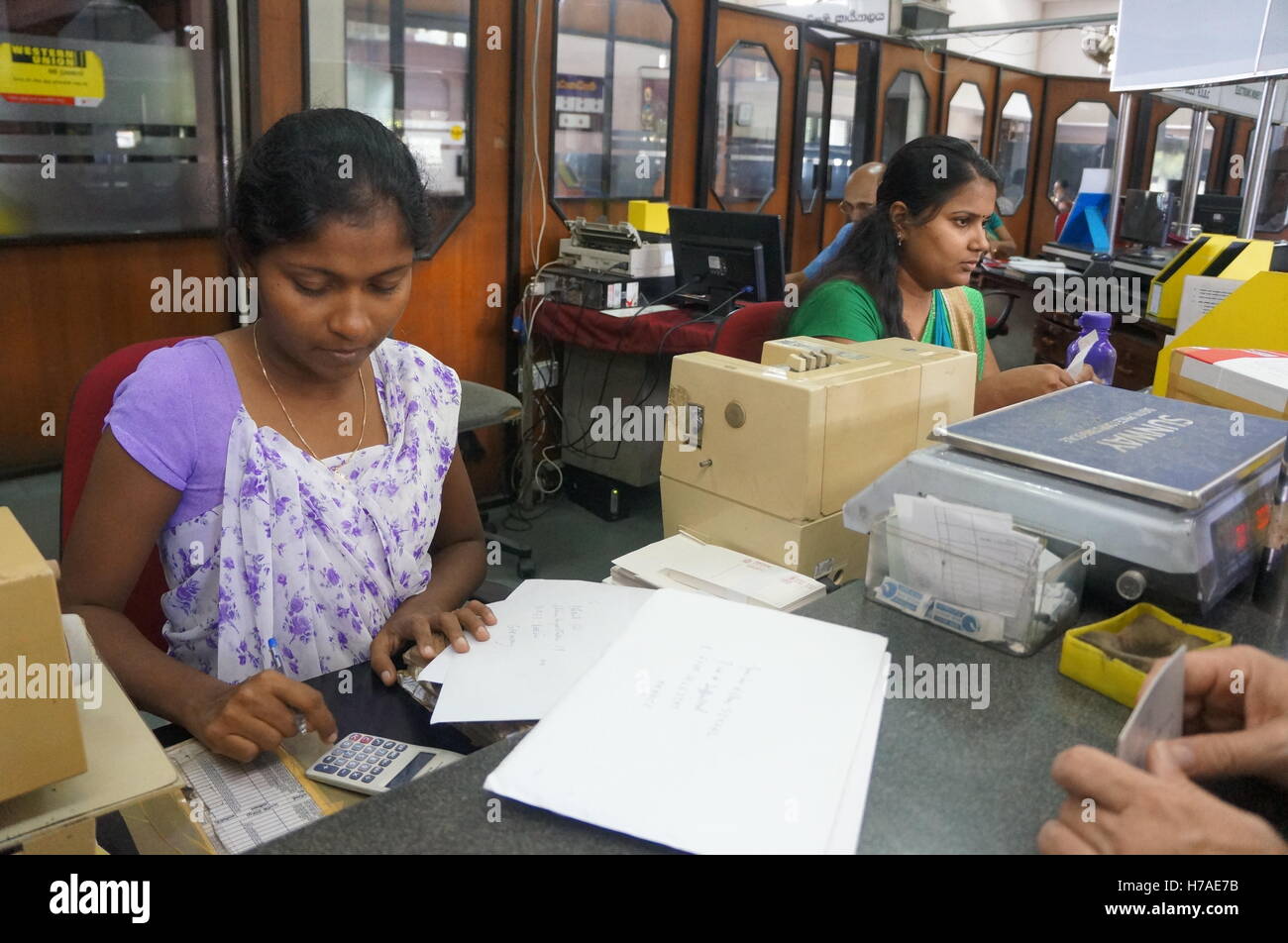Women working in a post office in Kandy, Sri Lanka Stock Photo Alamy