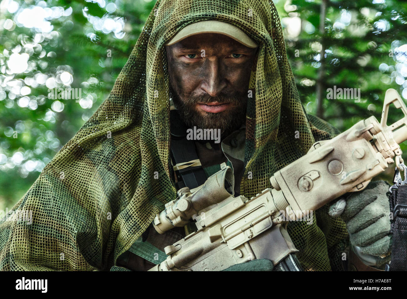 Navy SEAL Taliban hunter Stock Photo