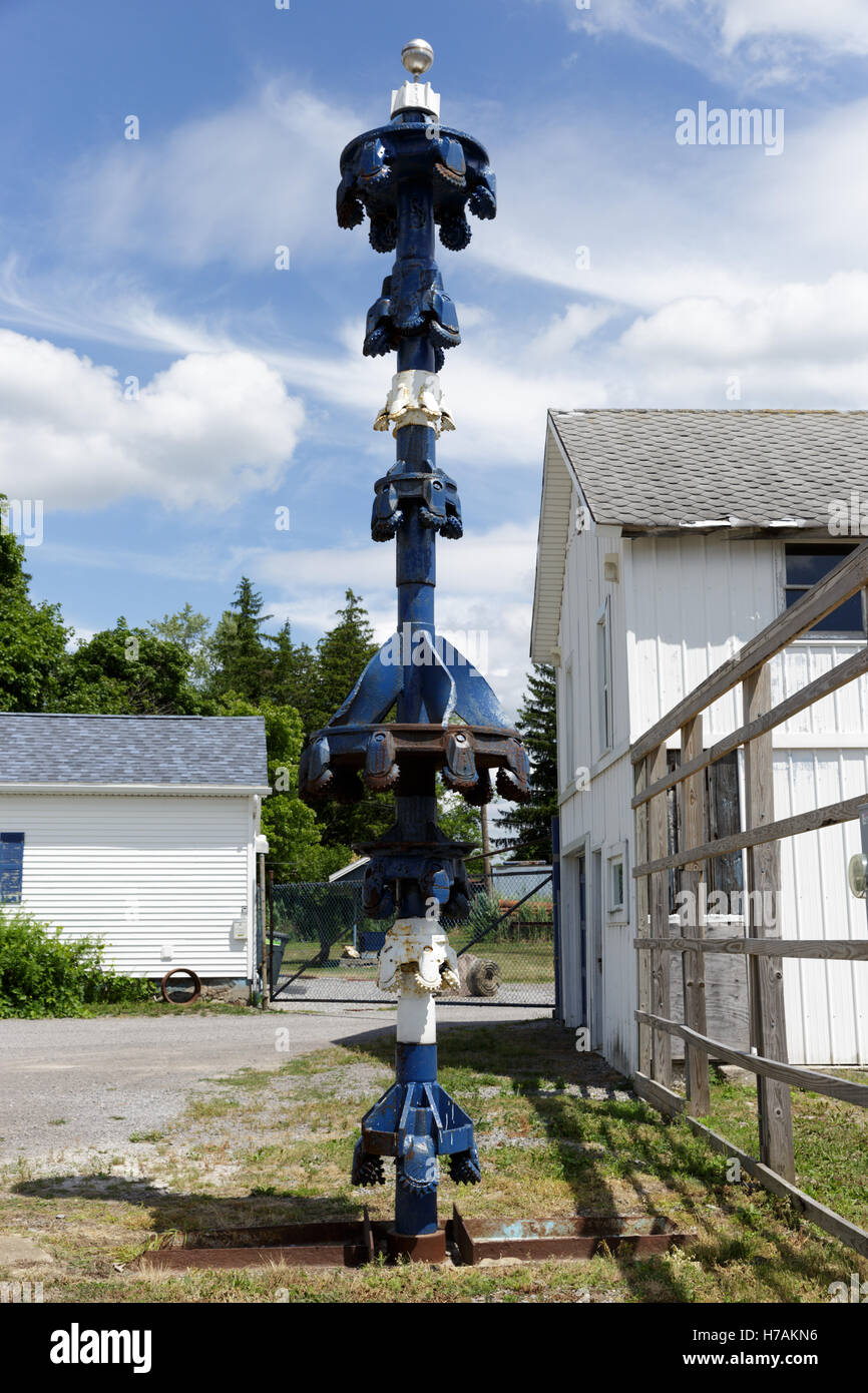 A totem pole made of car parts, western New York State, USA. Stock Photo