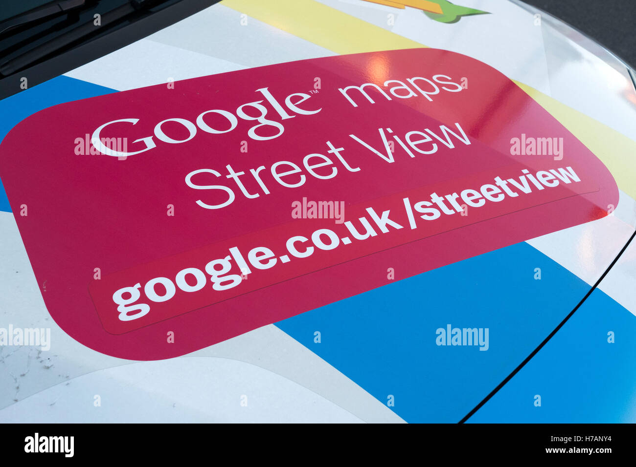 A Google Street View vehicle used for mapping streets throughout the world, Blackpool, Lancashire, UK. Stock Photo