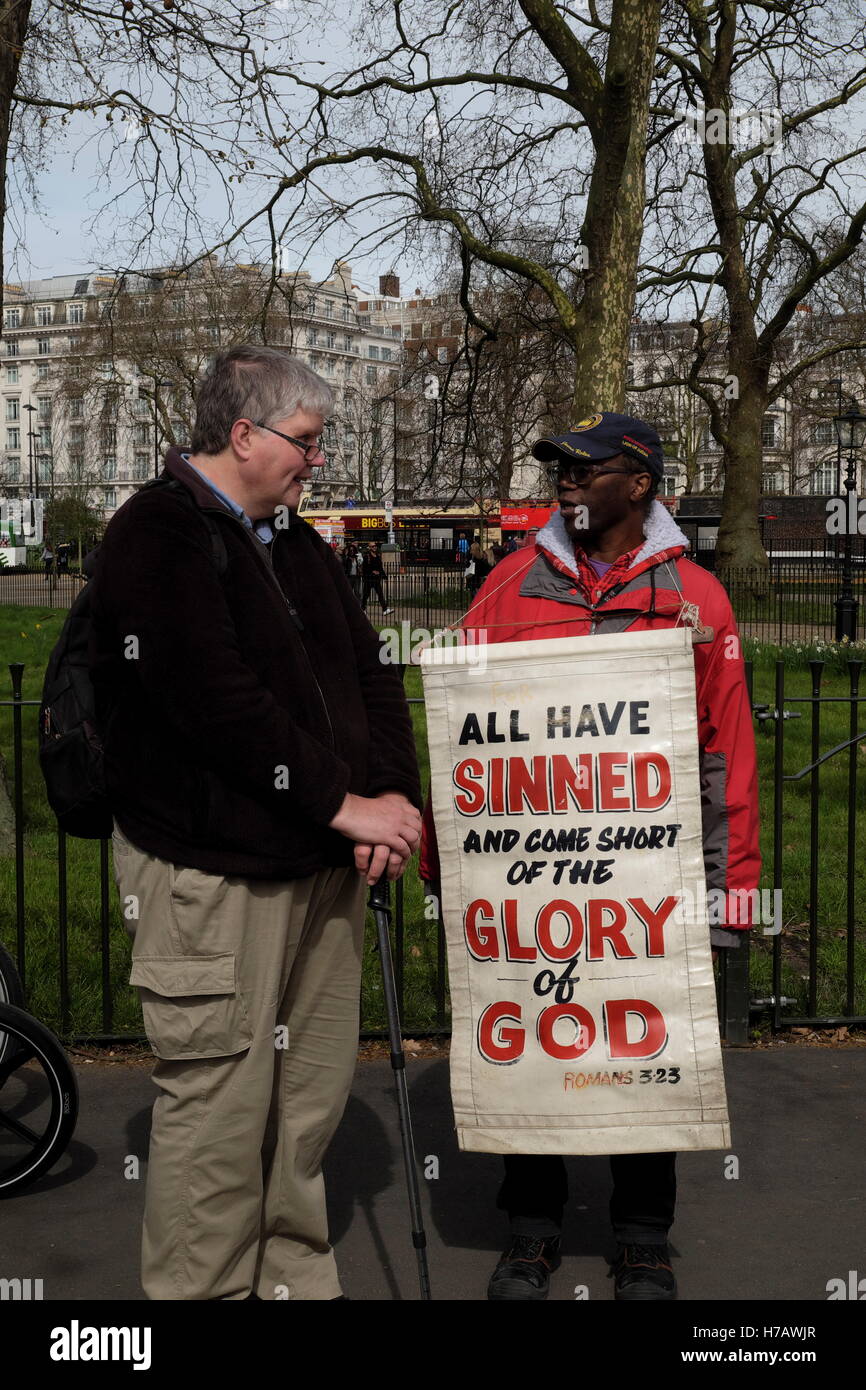London Speaker's Corner Stock Photo Alamy