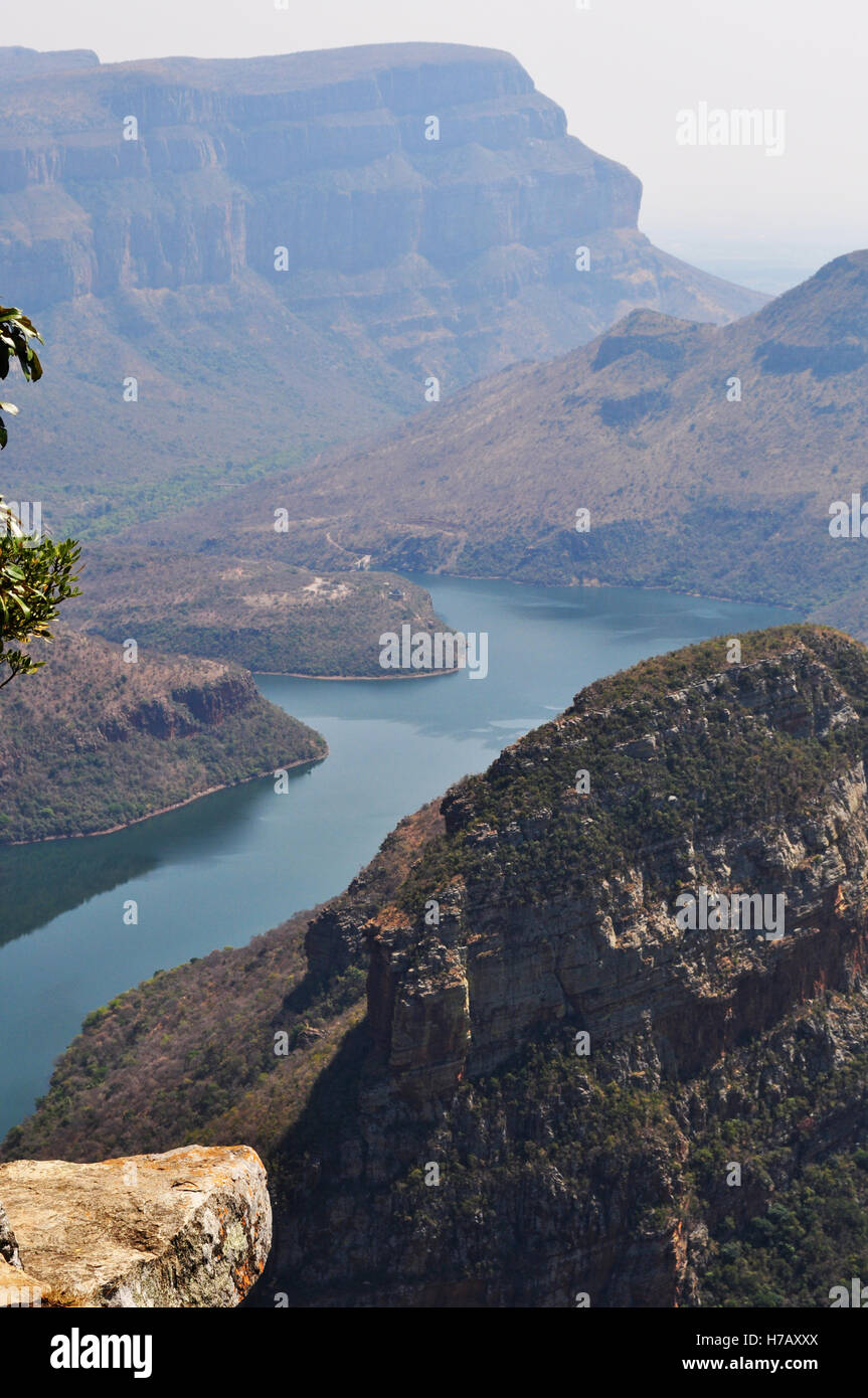 South Africa: aerial view of Blyde River Canyon, a natural feature in the eastern Mpumalanga province, one of the largest canyons on Earth Stock Photo