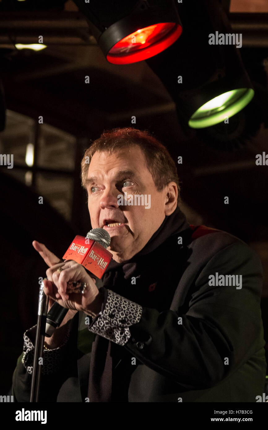 London, UK. 3rd November, 2016. Meat Loaf makes an appearance to promote the launch of Jim Steinman’s Bat Out Of Hell: The Musical. The premiere is set to open in London’s West End at the London Coliseum in June 2017 Credit:  Guy Corbishley/Alamy Live News Stock Photo