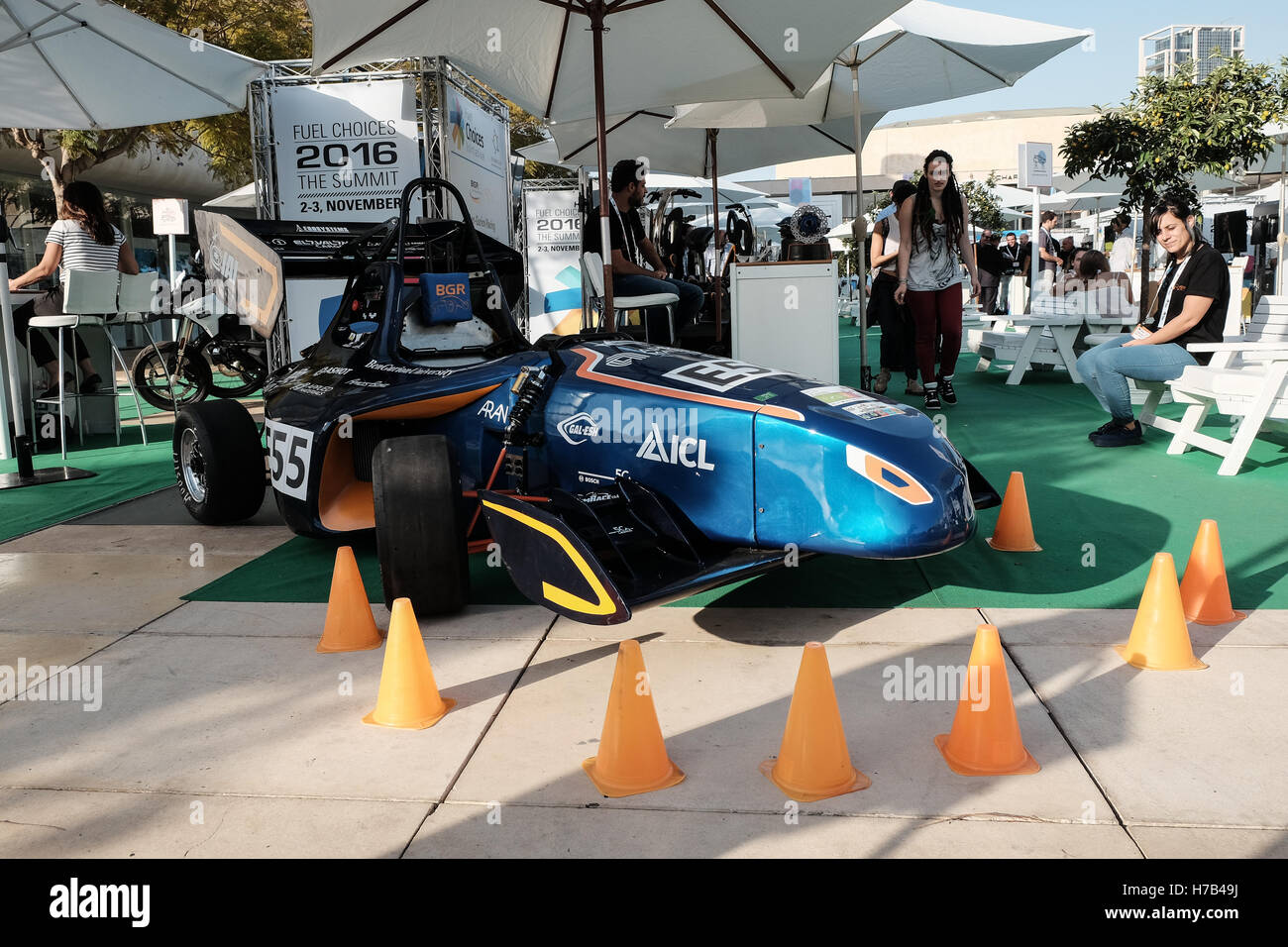 Israeli Auto Racing Tel Aviv, Israel. 3rd November, 2016. Ben Gurion University displays a ...