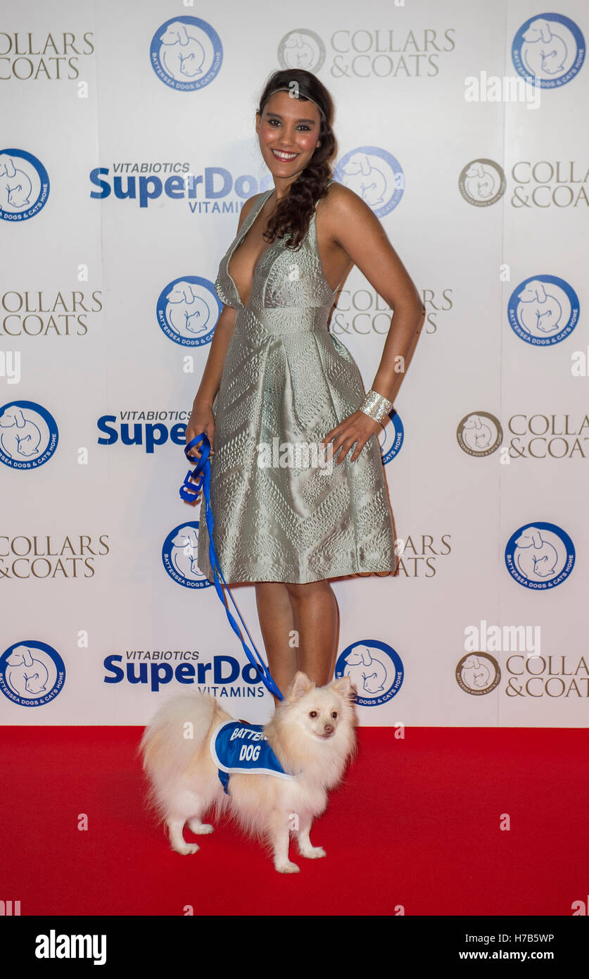London, UK. 3rd November, 2016. Layla Romic attends Battersea Dogs and Cats Home's Annual Collars and Coats Gala on November 3, 2016 in London, United Kingdom Credit:  Gary Mitchell/Alamy Live News Stock Photo
