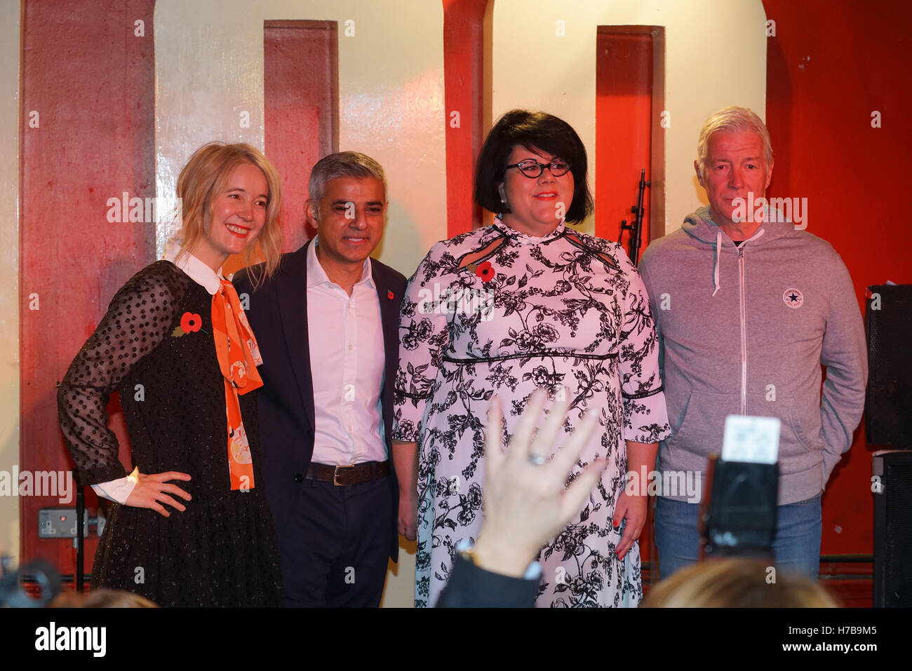 London, England, UK. 4th Nov, 2016. Justine Simons, Sadiq Khan, Amy Lame attends Amy Lame as UK first-ever Night Czar at 100 Club, London, UK. Credit:  See Li/Alamy Live News Stock Photo