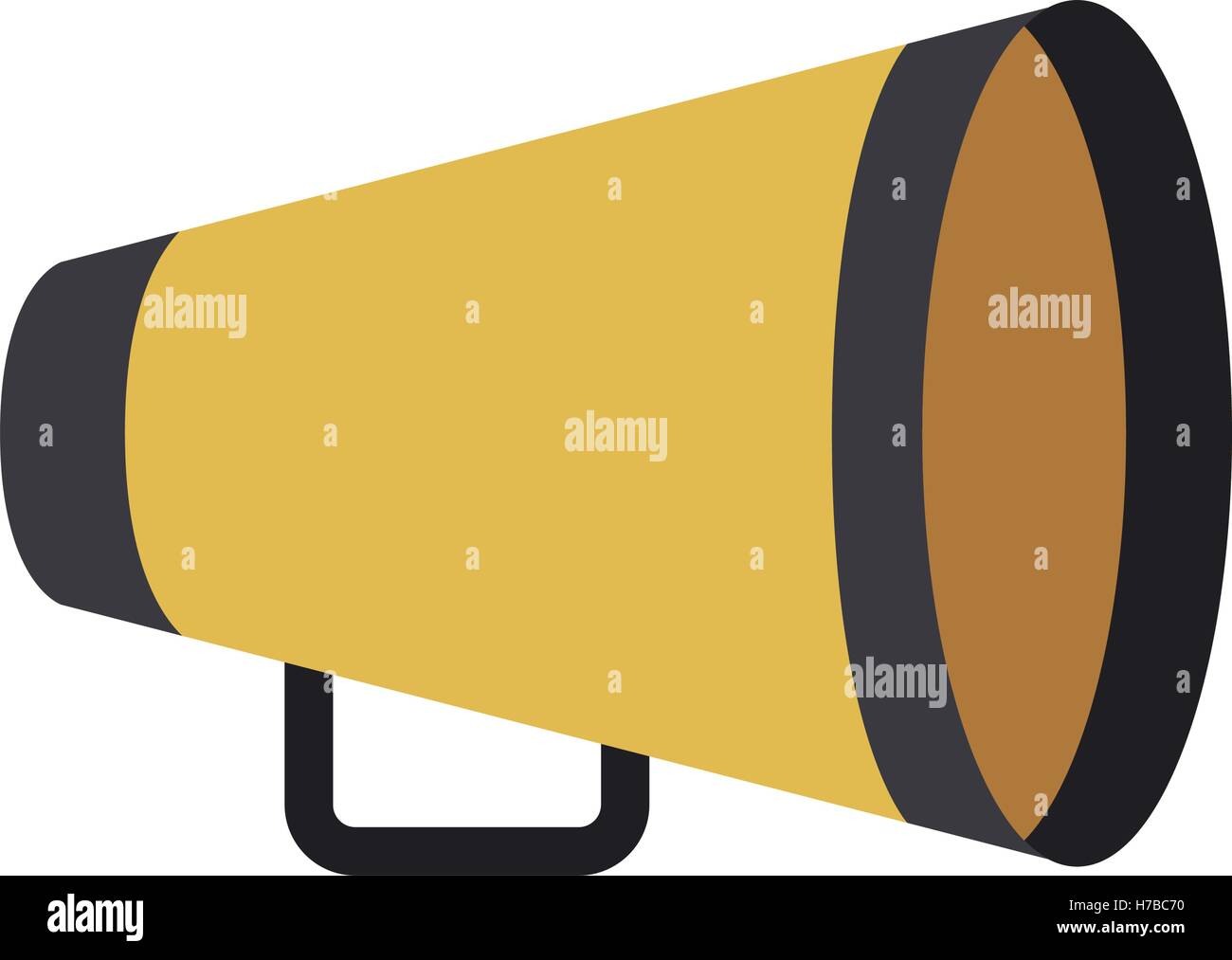 yellow director megaphone icon over white background. cinema design