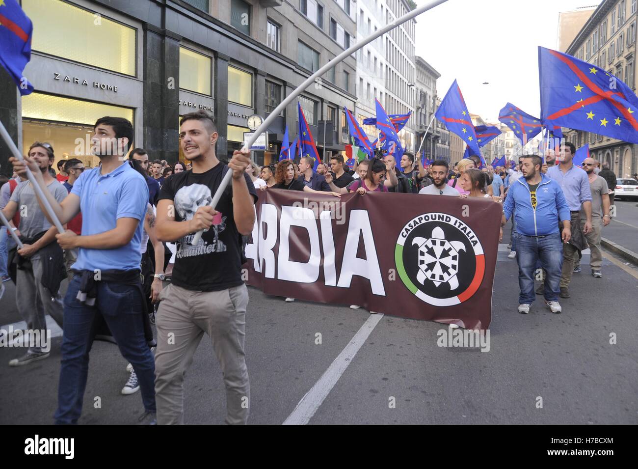 Milan, Italy, Demonstration Of Neo-fascist Group Casa Pound Against The ...