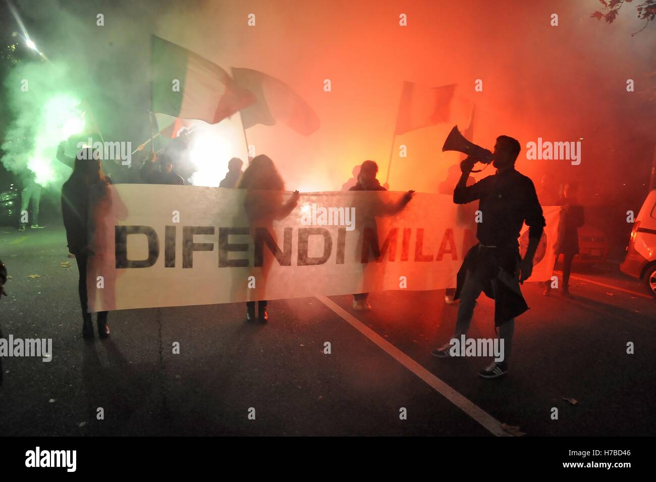 Milan, October 2016 - Protest Of Neo-fascist Group Casa Pound Against ...