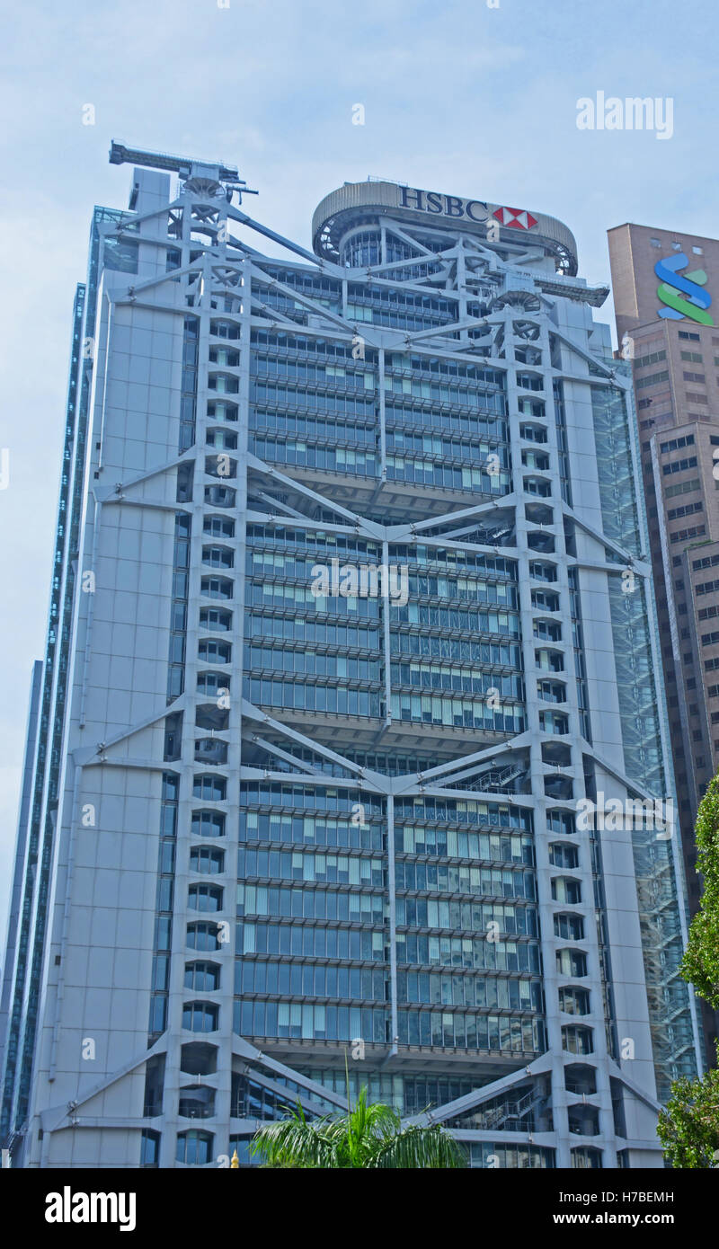 HSBC bank Financial district Hong Kong island China Stock Photo