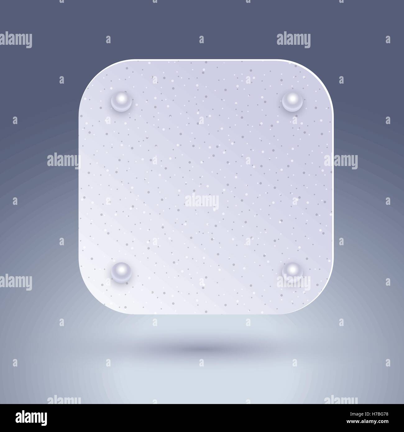 Blank technology icon button blank template with realistic shadow and ...