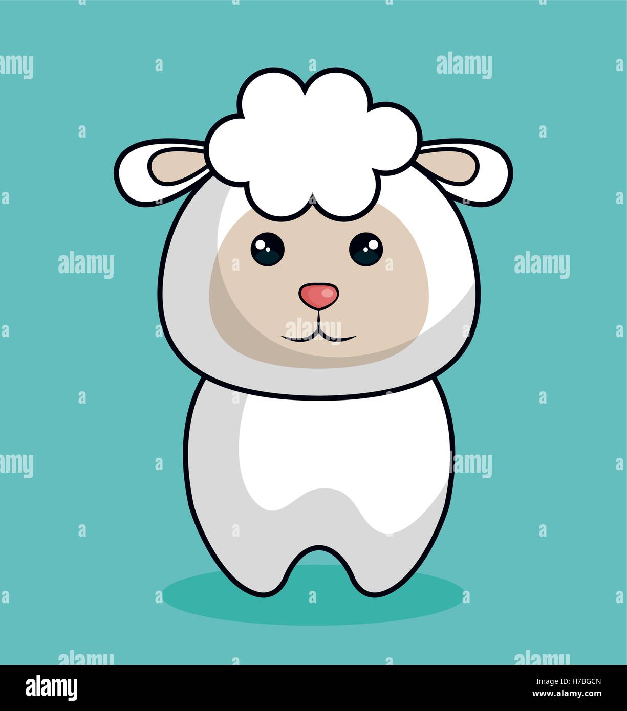 cute sheep stuffed icon vector illustration design Stock Vector Image ...