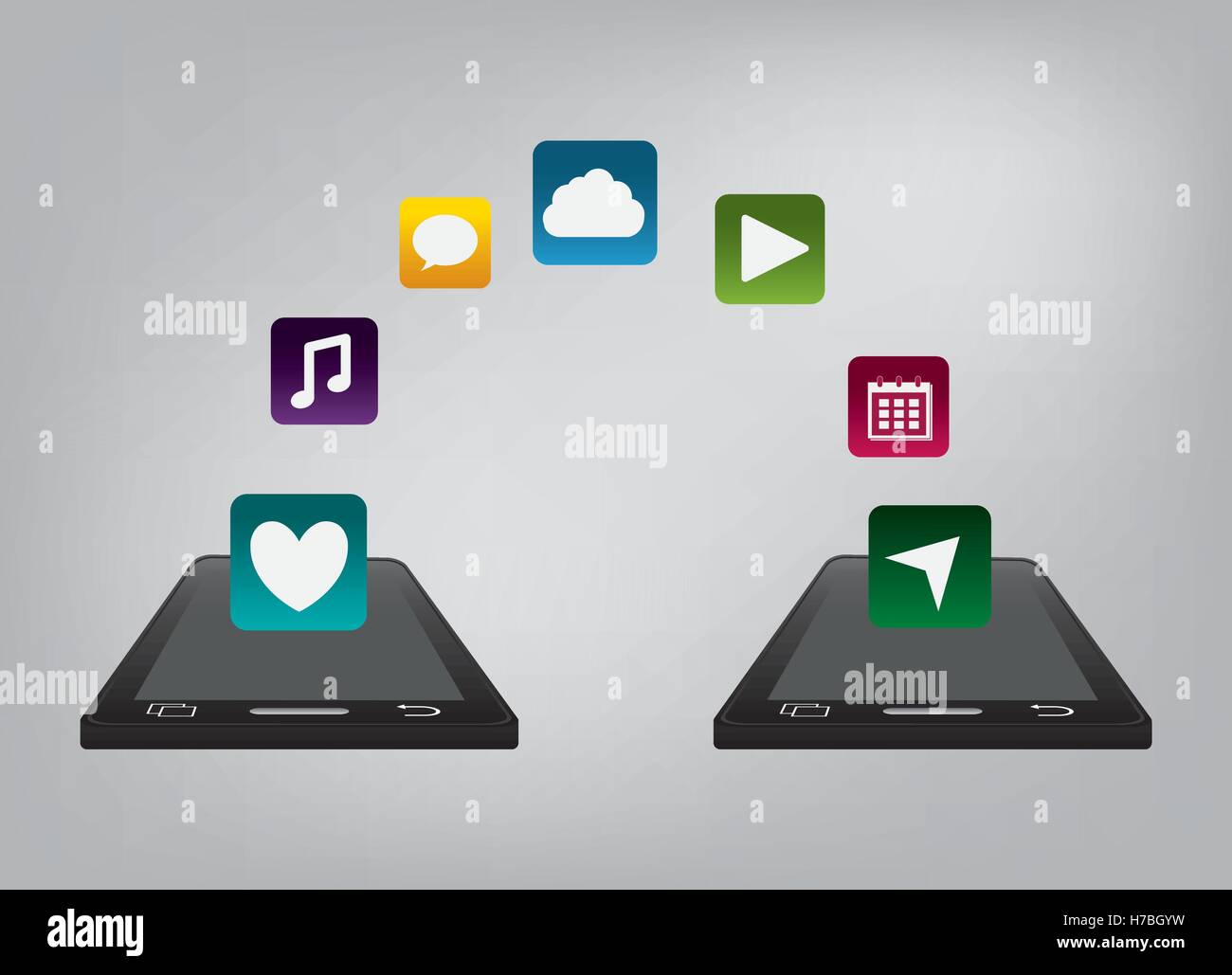 Mobile app technology icon vector illustration graphic design Stock ...