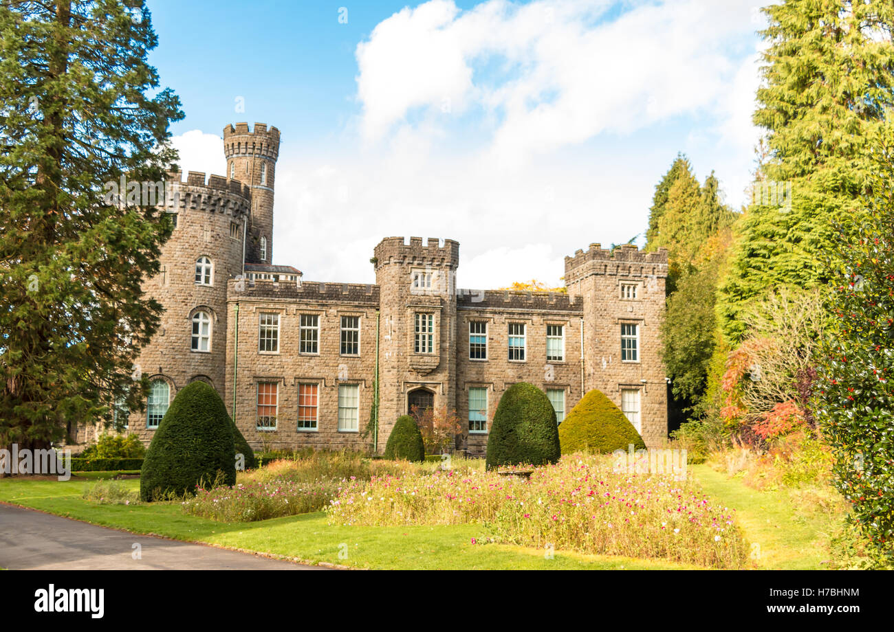 Cyfarthfa Castle and Park, Merthyr Tydfil, South Wales on an autumn day