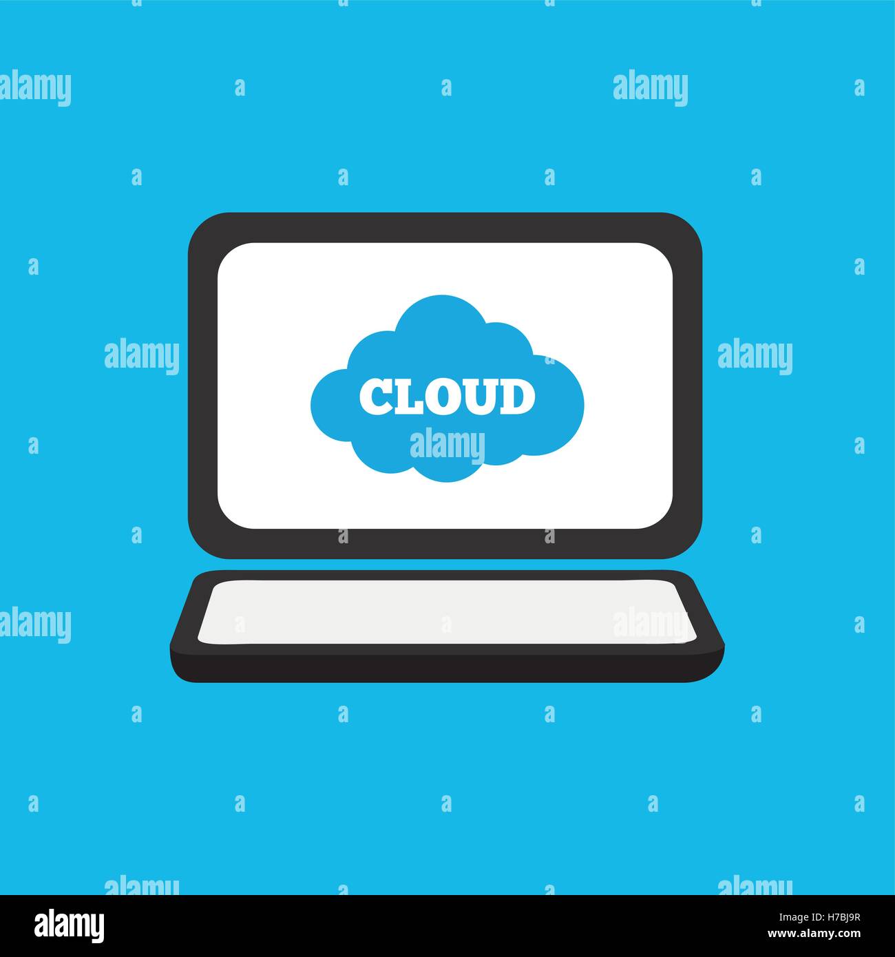 Cloud computing technology icon vector illustration graphic design ...